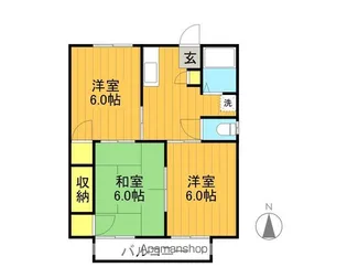 パークランドハイツ【A203号室】の間取り