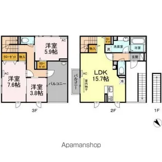 ハイムN&N【2階】の間取り