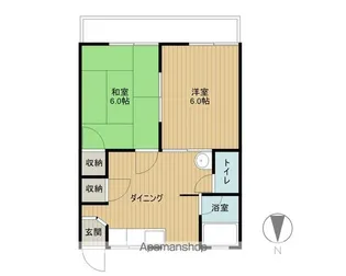 みふね荘【2号室】の間取り