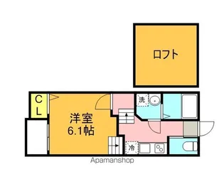 クレオ千早【1階】の間取り