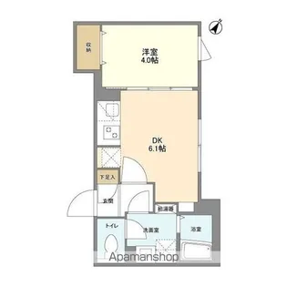 ウェルスクエア目黒【4階】の間取り