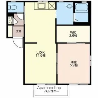 エスポワール古城【B102号室】の間取り
