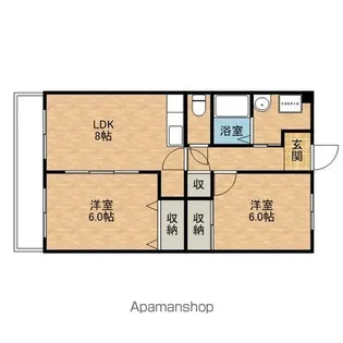 グランシャリオ【201号室】の間取り