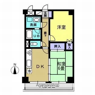 パルメスハウスナカノ【1階】の間取り