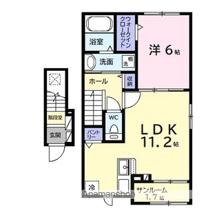 ヒカルサ市原姉ヶ崎ウエスト【2階】の間取り