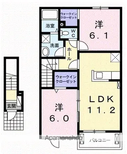 ネロミロスB【2階】の間取り