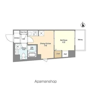 グランカーサ上野松が谷【3階】の間取り