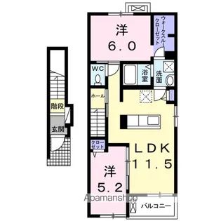 エーグル【2階】の間取り