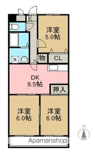 ヴィクトワール弐番館【303号室】の間取り