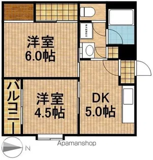 野中第2マンション【204号室】の間取り