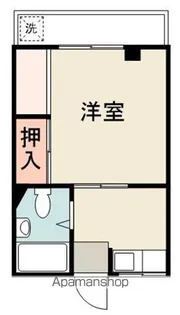 平和町コーポ【1階】の間取り