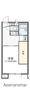 レオパレス渓ーせせらぎー【2階】の間取り