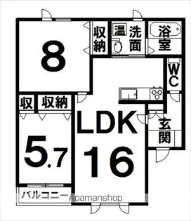 EAST GARDENⅡ【301号室】の間取り