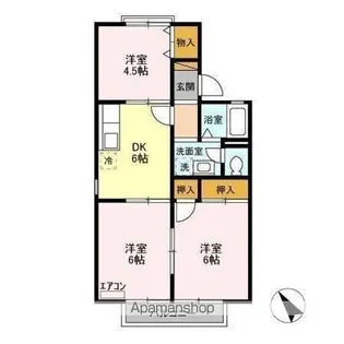 エクレール五井西 CDE【1階】の間取り