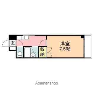 リバティプラザ東堀Ⅱ【303号室】の間取り