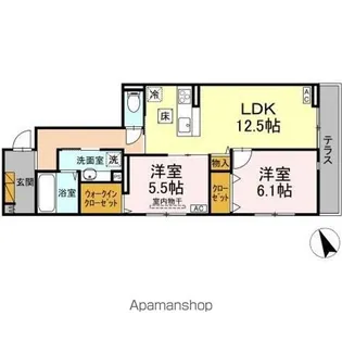 D’S LIEN (ディーズリアン) B【1階】の間取り