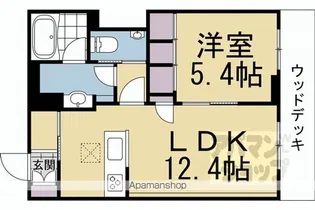 シャーメゾン カルム光月【103号室】の間取り