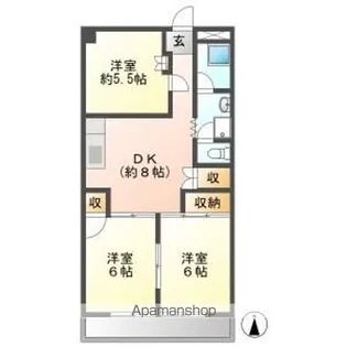 大忠ビル【6階】の間取り