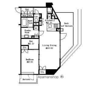 MFPRコート目黒南【8階】の間取り