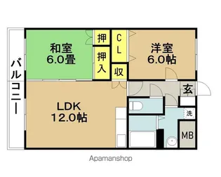 ピーチフローレⅡ【306号室】の間取り