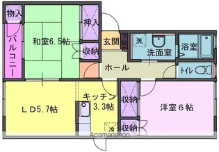 グランデ本館2番館【2階】の間取り