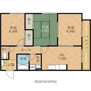 メゾン・ド・クレール【203号室】の間取り