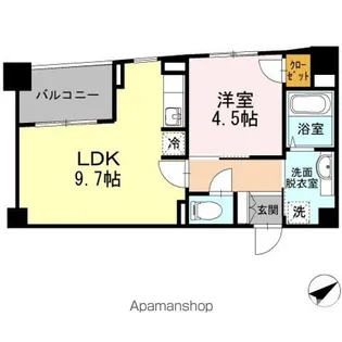 ポルト ドゥ ヴァンドーム【2階】の間取り