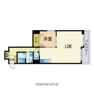 メゾンボヌール薬院【4階】の間取り