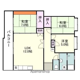 ガーデニア下荒田【303号室】の間取り