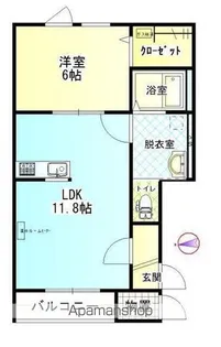 クレアトールA【102号室】の間取り
