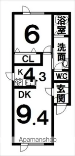 1LDKの間取り画像