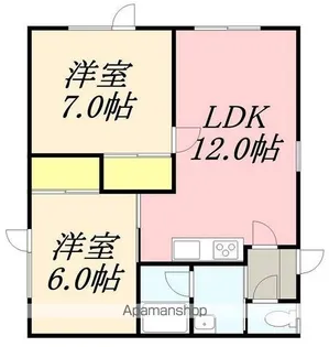 パステルビーチ東浜【201号室】の間取り