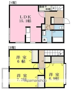 ソシア万寿 A・B棟【A号室】の間取り