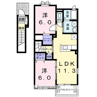ボヌールジョイⅢ【2階】の間取り