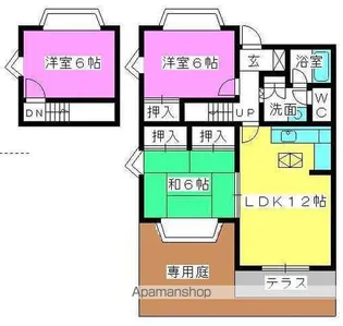 サニーウェル春日【1階】の間取り