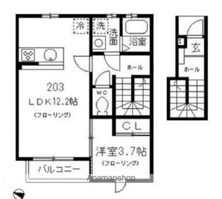 BONHEUR(ボヌール)【2階】の間取り