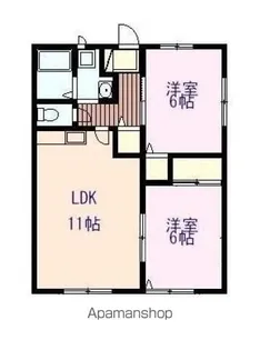 シャトレ・アサヒ【2階】の間取り