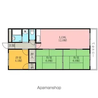 森田マンションⅠ【303号室】の間取り