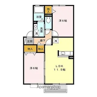 サンモール【202号室】の間取り