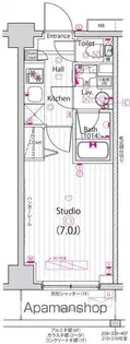 ガーラ・プレシャス横浜西谷【2F-4号室】の間取り