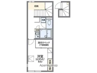 レオパレスヴァンキャトル【203号室】の間取り