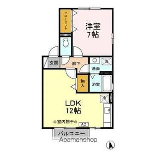 東京都東大和市芋窪6丁目【アパート】の間取り