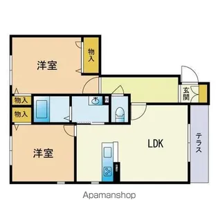 フォーレスト花の木ⅡA棟【101号室】の間取り