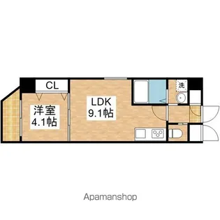 LUXETAGE大須WEST【4階】の間取り