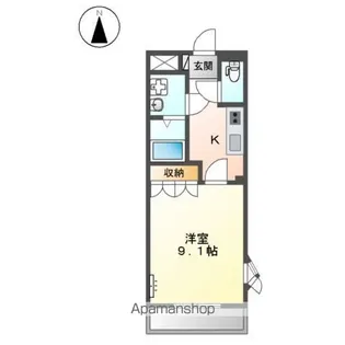 1Kの間取り画像