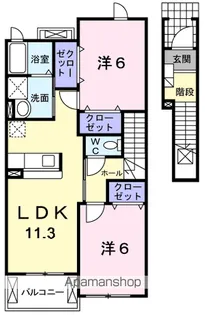 パークコート・ケンエイ【2階】の間取り