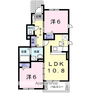 デスパシオレジデンスⅠ【1階】の間取り