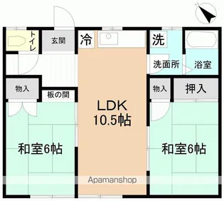 コーポオーガスト【1階】の間取り