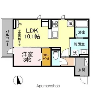 シュールメゾンⅡ【2階】の間取り