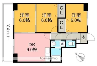 ロゼ3【8階】の間取り
